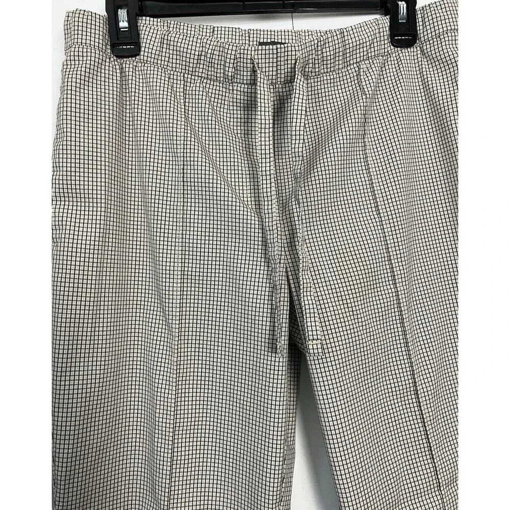 Worthington Womens Checkered Tan/Blue/Gold lined Jogger Pants Size Small - Picture 4 of 7